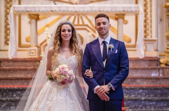 Diogo Jota e a Mulher Rute- No dia de casamento