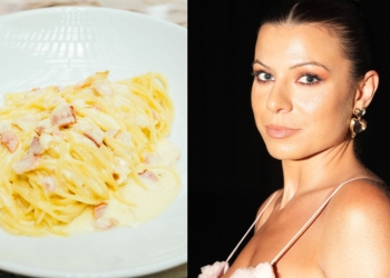 Carbonara (Créditos-Freepik) e Marcia Soares (Créditos-Redes Sociais)