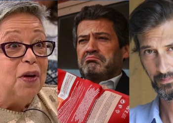 Maria Vieira, André Ventura e Bruno Nogueira_Reprodução Redes Sociais
