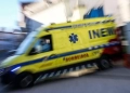 Viatura do INEM durante uma operação de emergência
